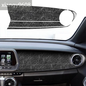 4×Forged Carbon Fiber Co-pilot Dashboard Panel Trim for Chevrolet Camaro 2017-23 - Picture 1 of 9