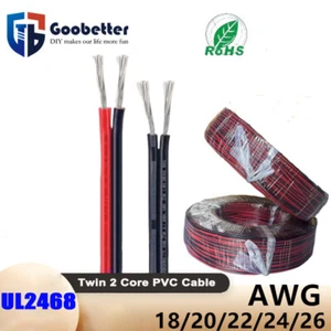 Electrical Wire Stranded UL2468 zip wire twin 2-core cable Copper/Tinned Copper - Picture 1 of 8