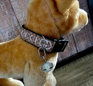 Elegant dog collar, collar for dog, luxury collar for dog with removable tag XS - Picture 1 of 4