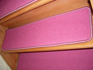 13 = Step  9'' x 36''  Woven Wool Backing Jute carpet  Stair Treads . - Picture 1 of 3