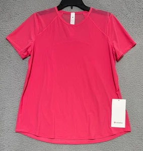 NUEVA Camiseta Lululemon Sculpt Manga Corta Mujer Talla 10 Rosa LW3HE9S - Imagen 1 de 8