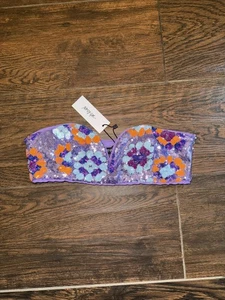 Nasty Gal Purple Sequin Bralet - Picture 1 of 7