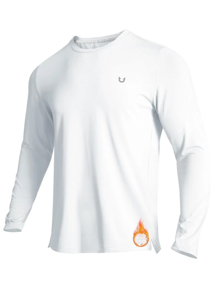 Mens Athletic Shirt Thermal Shirts Fleece Lined Long Sleeve T-Shirts Crewneck... - Image 1 of 4