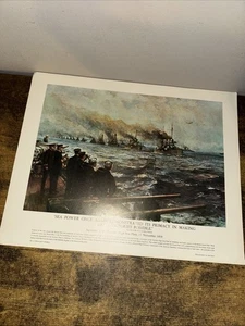 Surrender of German High U.S. Navy Combat Art 16" x 20" print (circa 1960's) - Picture 1 of 1