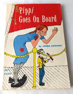 Pippi Goes On Board by Astrid Lindgren 1960 PB 1st Print - Picture 1 of 8