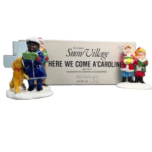 Dept 56 The Original Snow Village 5161-6 - HERE WE COME A-CAROLING - Set of 3 - Picture 1 of 5