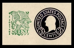 SCOTT #U539a VERY FINE MINT CUT SQUARE - Picture 1 of 2