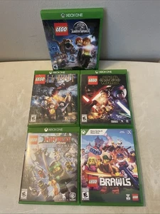 Lego XBOX ONE Konvolut Hobbit Star Wars Ninjago Schlägereien Jurassic World 5 Spiele - Bild 1 von 9