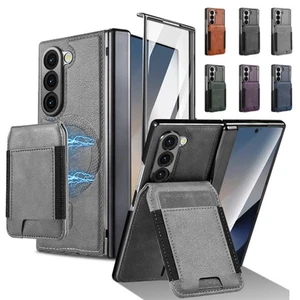 Removable Card Stand Leather  TPU Wallet Case for Samsung Galaxy Z Fold 7 6 5 4 - Picture 1 of 20