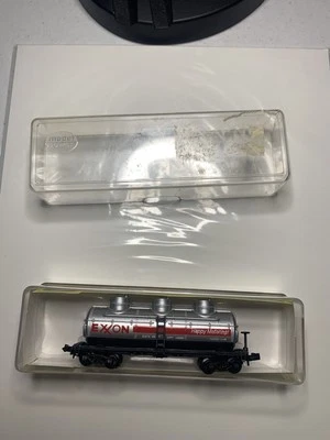 Get both  Model Power: Exxon Tanker Car And N Freight Car In Box - Image 1 of 4