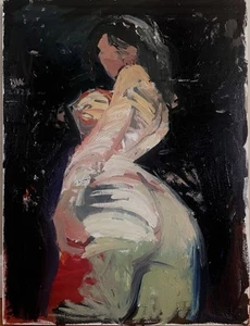 Cubism Oil Painting Woman Abstract Figure Painting Canvas 18x24 Original BVC - Picture 1 of 6