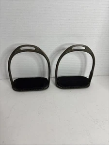 Staffe vintage NON RUGGINE 4,5" cerchio dritto con pastiglie - Foto 1 di 13