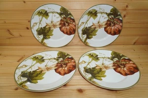 Williams-Sonoma Botanical Pumpkin (4) Salad Plates, 8 5/8"  (B18) - Picture 1 of 8