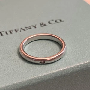 Tiffany & Co. Diamond 925 Sterling Elsa Peretti Stack Ring Sz 6.5 w/Tiffany Box - Picture 1 of 7