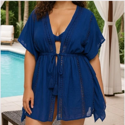 Roupa de banho Bleu Rod Beattie nova com etiquetas azul marinho tamanho M - Imagem 1 de 4