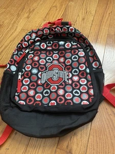 Girls Womens Scarlet Gray Black Ohio State Buckeyes Hearts 2-Pocket Backpack - Picture 1 of 3