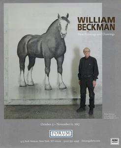 WILLIAM BECKMAN Clydesdale Caballo Dibujo Galería de Arte Exposición 2017 Anuncio Impreso - Imagen 1 de 1