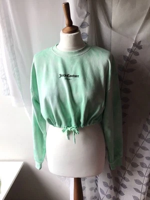Juicy Couture Tie Dye Cropped Sweatshirt Green Size S OOAK Juicy Couture Sport - Image 1 of 4