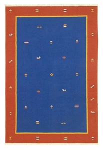 Morgenland Kelim Teppich - 300 x 200 cm - Blau - Imagen 1 de 6
