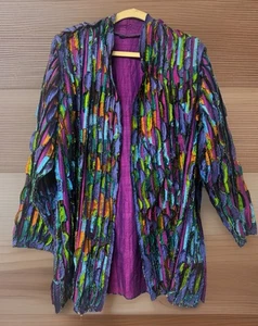 Vintage 90w Tim Harding Art to Wear Struktur Seiden Jacke S Avantgarde Lagenlook - Bild 1 von 8