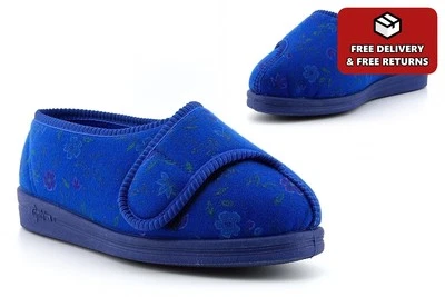 COMFYLUX Womens Wide Fit Slippers Machine Washable Ladies Wide Slippers 4E Width EEEE