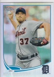Tarjeta de béisbol Max Scherzer 2013 Topps refractor cromado Tiger WASHINGTON NATIONAL - Imagen 1 de 2