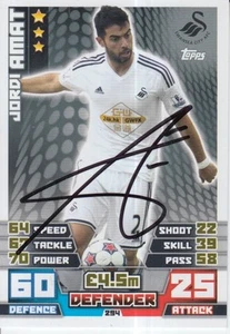 JORDI AMAT HAND SIGNED SWANSEA CITY MATCH ATTAX CARD 14/15. - Picture 1 of 1