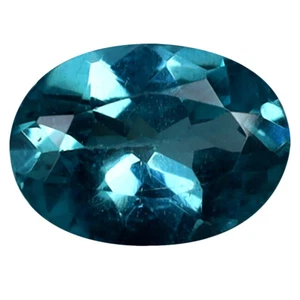 0.75 ct Shimmering Oval Cut (7 x 5 mm) Brazil Paraiba Blue Apatite Gemstone - Picture 1 of 1