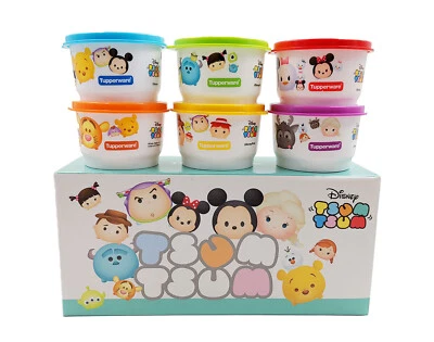 Tupperware Disney Tsum Tsum Snack Cup recipiente redondo (6) 110 ml regalo Foto 1 de 4