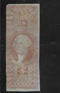 US Scott R92a, $5.00 Probate of Will, 1862-63, Used, NG, F/VF - Picture 1 of 1