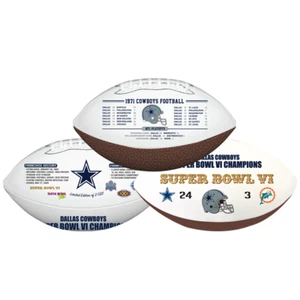 Dallas Cowboys Super Bowl VI 50 Aniversario Edición Limitada Fútbol - Imagen 1 de 4
