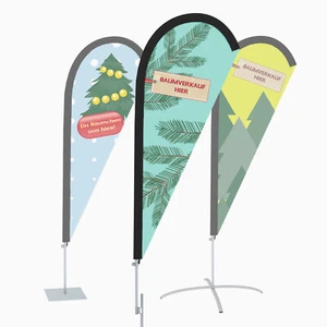 Vispronet Beachflag Baumverkauf, Made in Germany, 2,04 m - versch. Halterungen - Bild 1 von 2