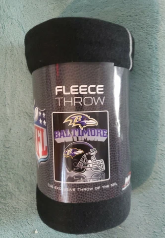 Baltimore Ravens BLANKET FLEECE THROW MARQUEE STYLE NWT Cover