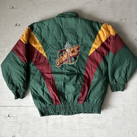 Vintage Chalk Line Seattle SuperSonics Starter Style Full Zip Jacket Sz Large Cover