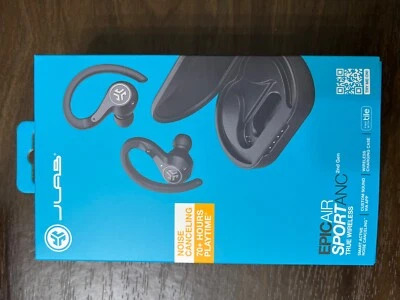 JLab Epic Air Sport ANC True Wireless Earbuds - Black - Image 1 of 4