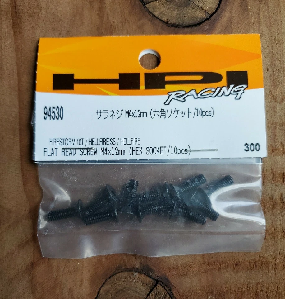HPI 94530  M4 X 12MM HEX FLAT HEAD SCREWS (10) For Hellfire & Firestorm - Image 1 of 1