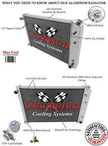 CA 1979-1991 GMC 2 Row Radiator with 1" Tubes - Picture 1 of 7