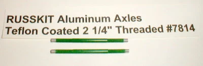 (2) Eixos de carro caça-níqueis Russkit verde teflon Hi-Per Alum 1/8" rosca 5:40 novo na caixa - Imagem 1 de 4