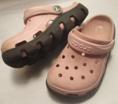 Zuecos Crocs Off Road Sport rosa/marrón, resistente con suela J1 juveniles Foto 1 de 4