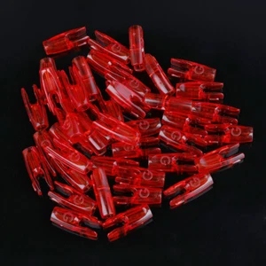 50pcs Arrow Nock Tail Plastic 8mm Adapter Archery Arrow Shaft DIY Hunting Target - Picture 1 of 32