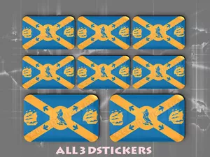 8 x Pegatinas 3D Resina Cúpula Bandera Halifax - Adhesivo Calcomanía Vinilo - Imagen 1 de 1