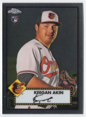 2021 Topps Chrome Platinum Anniversary Keegan Akin Baltimore Orioles R53 - Image 1 of 2