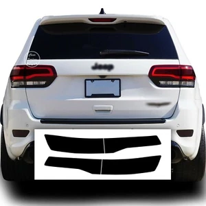 Fits 2014-2021 Jeep Grand Cherokee Tail Light Overlay Smoke Tint Kit Film - Picture 1 of 6