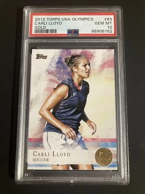 CARLI LLOYD 2012 Topps Olympic Gold PSA 10 #83 USWNT USA World Cup - LOW POP - Image 1 of 2