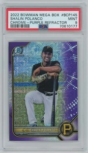 SHALIN POLANCO (PSA 9) 2022 Bowman Cromo Mega Caja Púrpura Mojo Refractor - Imagen 1 de 2