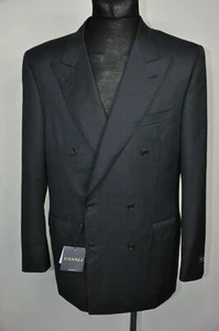 Canali Double Breasted Wool Men's Blazer Jacket size 50 - Picture 1 of 10