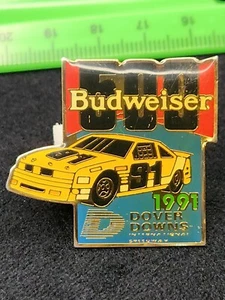 1991 Dover Downs Monster Mile Budweiser 500 Vintage NASCAR Racing Hut Pin  - Bild 1 von 4