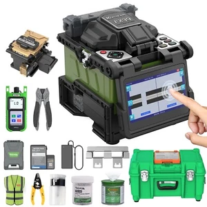 FX39 Fusion Splicer w/Touch Screen , Fiber Cleaver Kit+Free FTTH Fiber Optic OPM - Picture 1 of 14