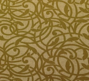 RICHLOOM OLINA LATTE BEIGE FLORAL SCROLL VINE MULTIUSE FABRIC BY THE YARD 54"W - Picture 1 of 1