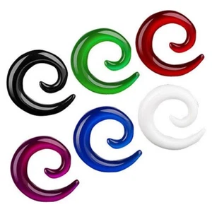 Dehnungsspirale Dehnungsschnecke Expander Sichel Piercing Spirale Kunststoff - Imagen 1 de 7